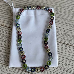Source Unknown Vibrant Floral Necklace